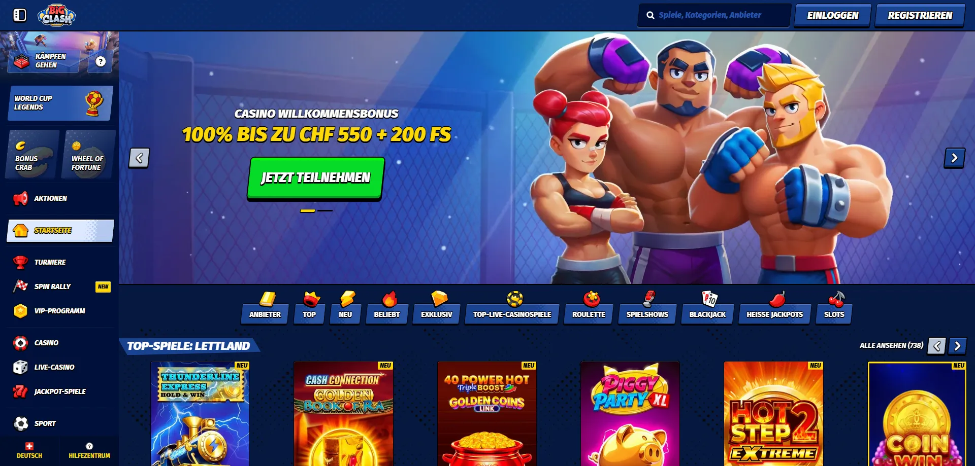 BigClash Casino Übersicht für Schweizer Spieler 2026